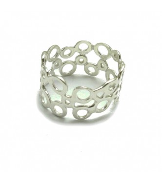 R000362 Stylish Plain Sterling Silver Women's Ring Genuine Solid 925 Handmade Empress